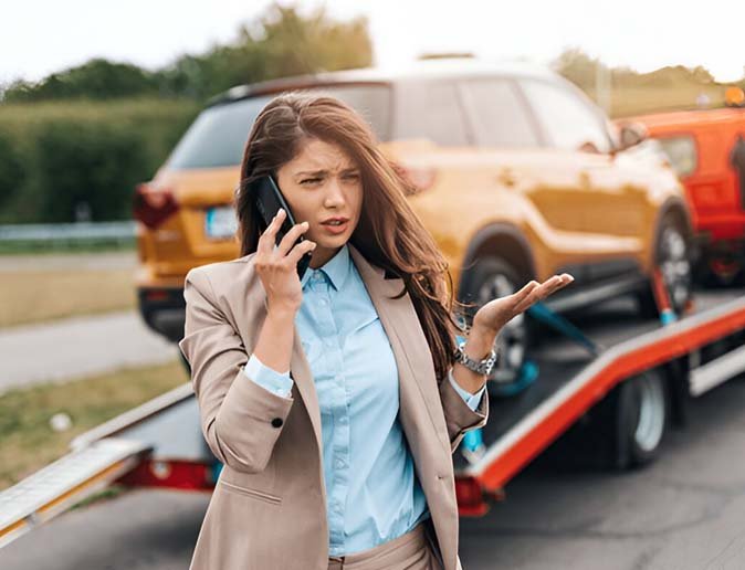 24-7 Mobile Services tow truck assisting a vehicle